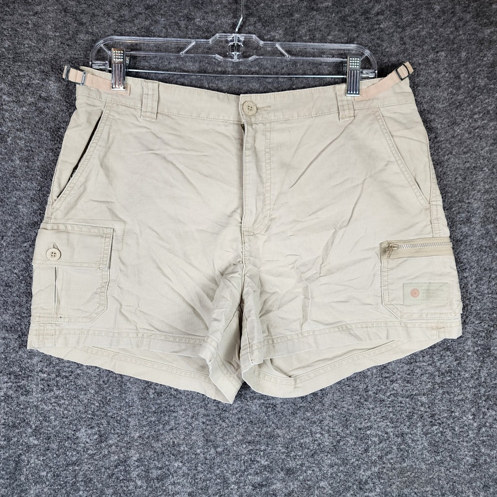American Eagle Cargo Shorts Women 10 Tan Khaki‎ Utility Gorpcore 3.5 Inseam